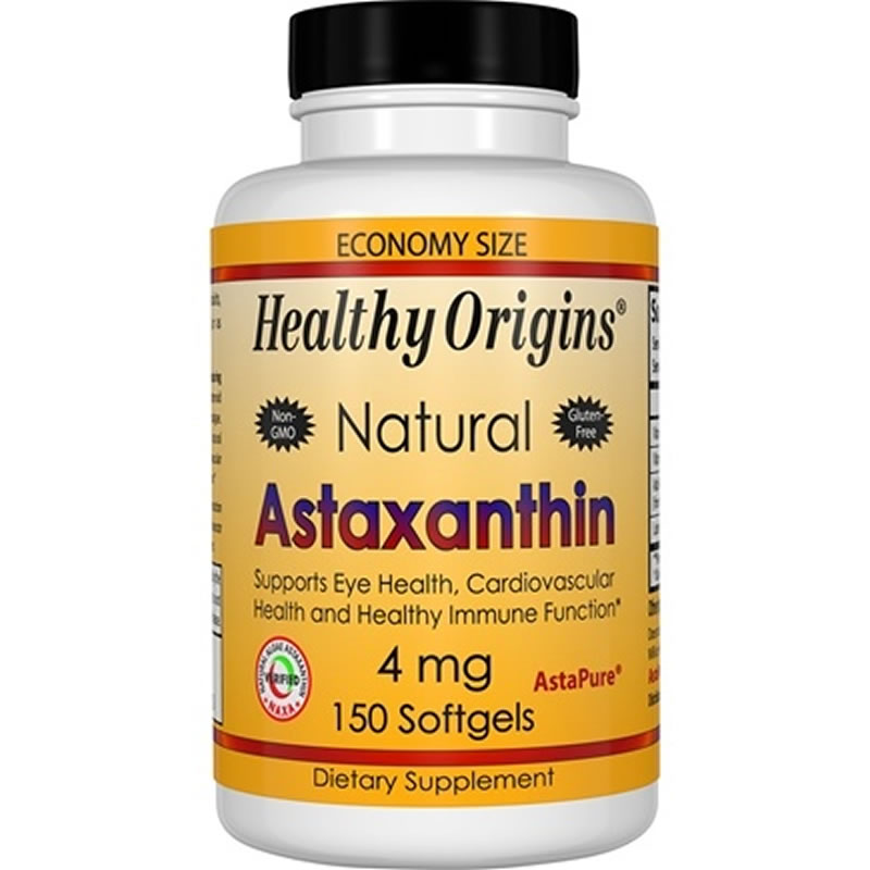 Healthy Origins AstaPure Astaxanthin 4mg 150 count VitaminPROS